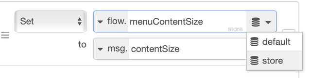 Node red change node with dropdown selection