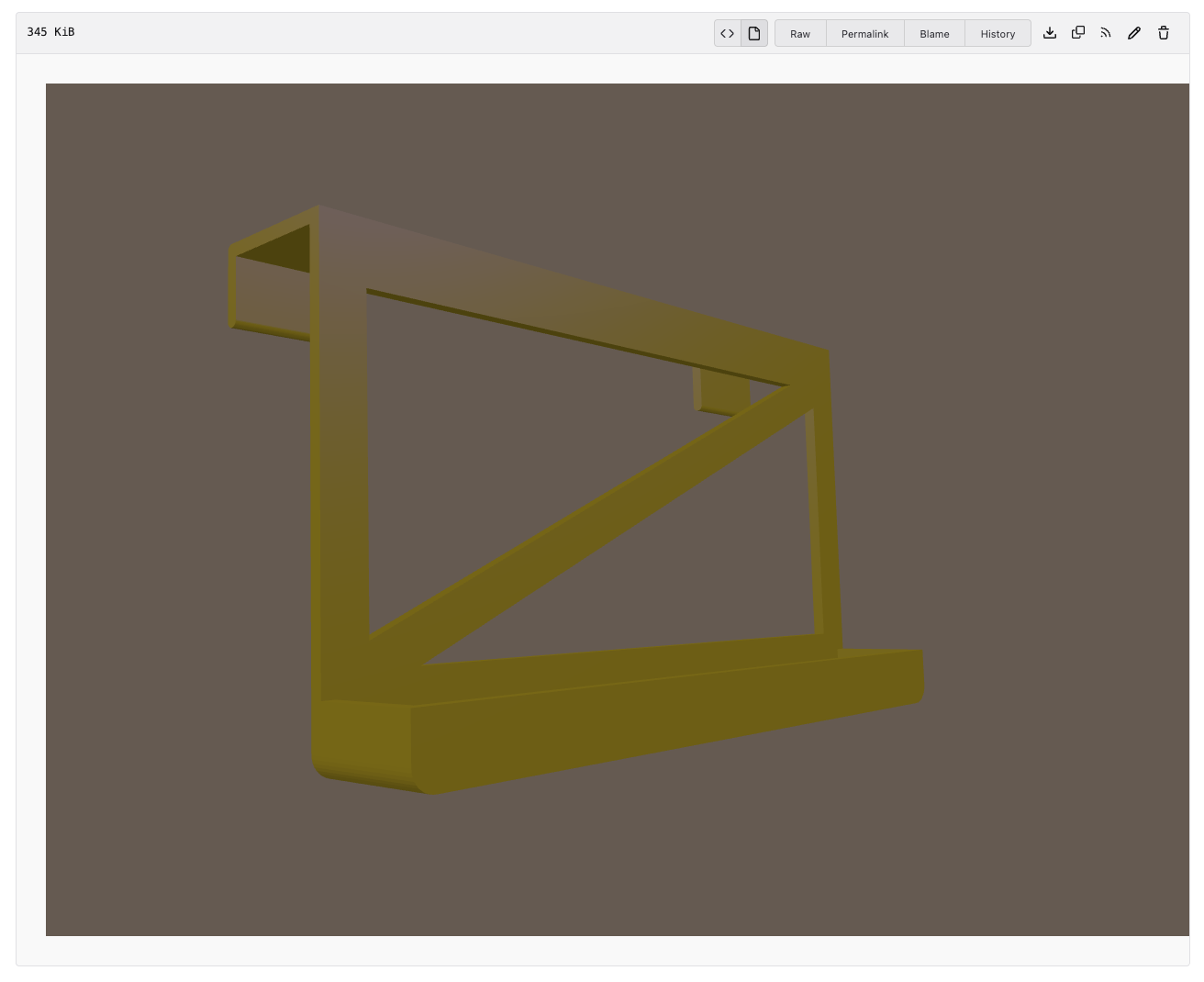 Preview of an STL file in Forgejo